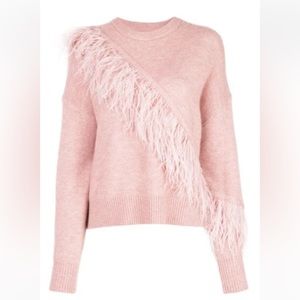 Cinq à Sept Merrit Feather sweater in pink!